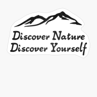 Discover Nature Discover Yourself Minimalist Mountain Range Design With Wood TextureCopy Of Grey Design