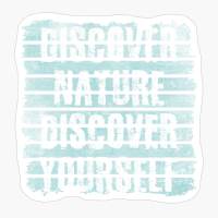 Discover Nature Discover Yourself Colorful Grunge Edges Wall Lightbluewood DesignCopy Of Black Design