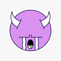 Crying Sad Purple Cute Monster Emoji