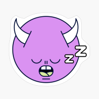 Sleeping Purple Cute Monster Emoji