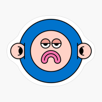 Sad Monkey Purple Cute Monster Emoji
