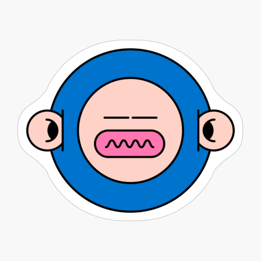 Offline Monkey Monkey Purple Cute Monster Emoji