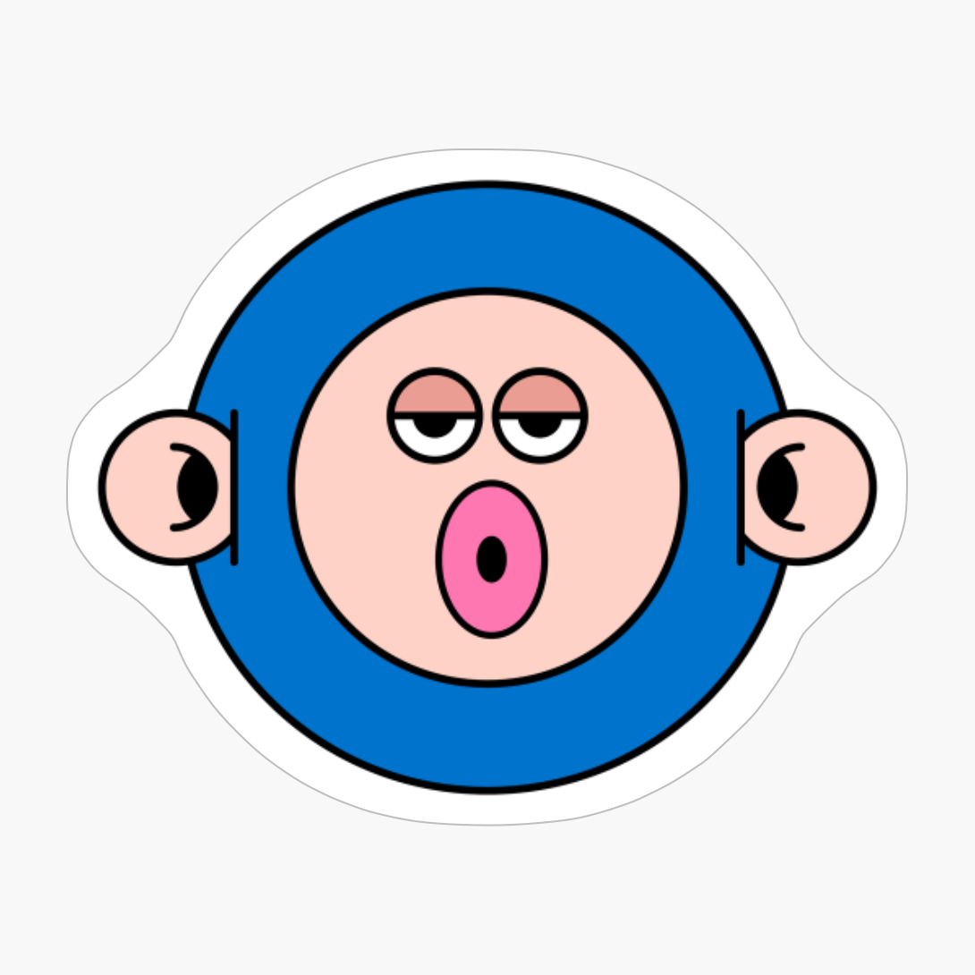 Whisling Monkey Monkey Purple Cute Monster Emoji