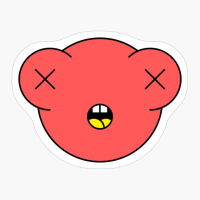 Shocked Red Cute Monster Emoji