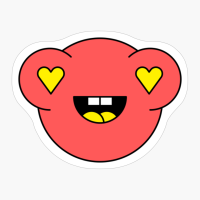 Lovey Dovey Red Cute Monster Emoji