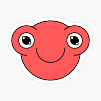 Happy Red Cute Monster Emoji