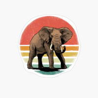 Vintage Animal Retro Elephan Wild Animal Gift Idea