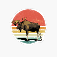 Retro Vintage Moose Shirt - Moose Gifts For Moose Lover
