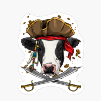 Pirate Cow Jolly Roger Halloween Costume Christmas Gift