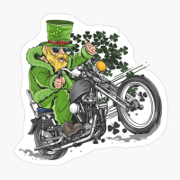 St Patrick's Day Motorcycle Biker Rider