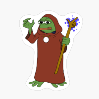 Magician Pepe The Frog, Wizard Pepe The Frog, Magus Pepe The Frog, Conjurer Pepe The Frog, Conjuror Pepe The Frog