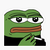 Pepe The Frog Smoking, Pepe Smoker The Frog, Pepe The Frog With A Cigarette, RARE Pepe The Frog