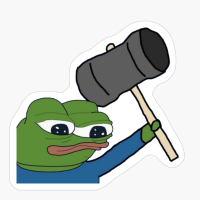 Hammer Pepe The Frog, Sledgehammer Pepe The Frog, Fury Pepe The Frog, Pepe The Frog With A Hammer, RARE Pepe The Frog