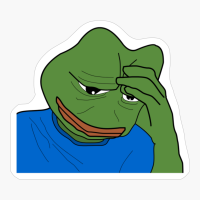 Facepalm Pepe The Frog, Pepe The Frog Disappointed, Cast Down Pepe The Frog, Dismayed Pepe The Frog