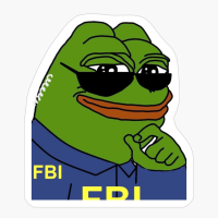 FBI Pepe The Frog, Pepe The Frog FBI Agent, RARE Pepe The Frog, Police Pepe The Frog, Agent Pepe The Frog