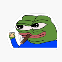 Pepe The Frog Smoking And Drinking, Pepe The Frog Smoke, Pepe The Frog Alcohol, RARE Pepe The Frog
