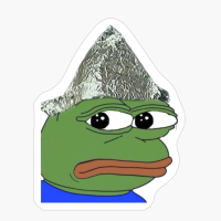 Conspiracy Pepo, Conspiray Pepe, Conspiracy Pepe The Frog, Tin Foil Hat, Pepo With A Tin Foil Hat, Tin Foil Hat Pepe The Frog