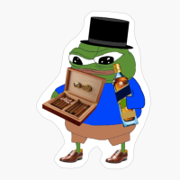 Sir Pepe The Frog, Pepo Smoking And Drinking, Apu The Frog, Pepe The Frog, Pepe The Frog Alcohol And Cigars