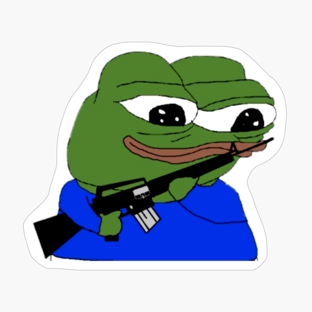 M16 Pepo, Pepe The Frog With A M16, Armed Pepo, Pepo With A Weapon, Pepe The Frog Have A M16