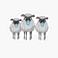 Sheep Wearing Anti Dust Face Mask Funny Sheep Lover Gift