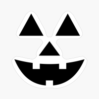 Black Pumpkin Face For Halloween Costumes
