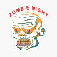 Zombie Night Halloween Skull