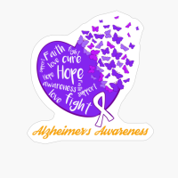Purple Butterflies Alzheimer's Awareness Gifts Graphic