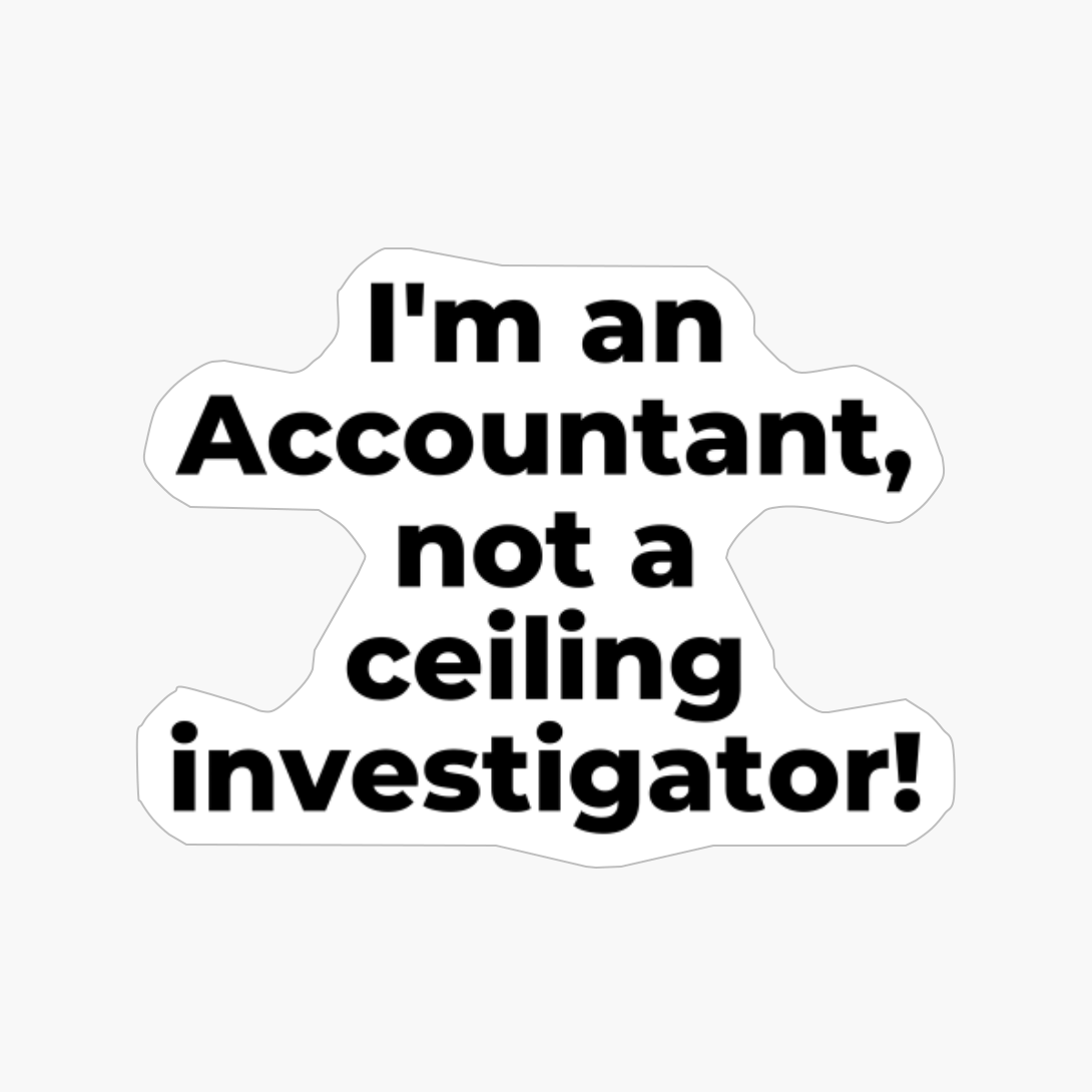 I'm An Accountant, Not A Ceiling Investigator!