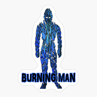 Burning Man #3 Textured (Blue)