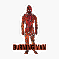 Burning Man #3 Textured (Red)