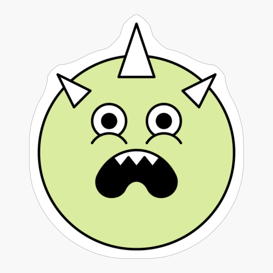 Shocked Green Cute Monster Emoji