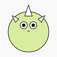 Shocked Green Cute Monster Emoji