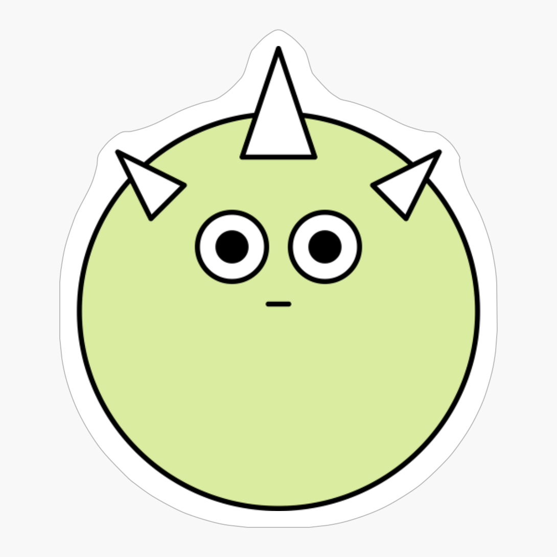 Shocked Green Cute Monster Emoji