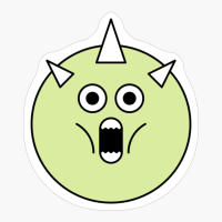 Wide-mouthed Green Cute Monster Emoji
