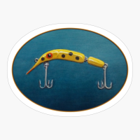 Yellow Vintage Fishing Lure (oval Design)