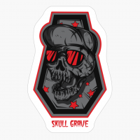 Cool Skull In Grave