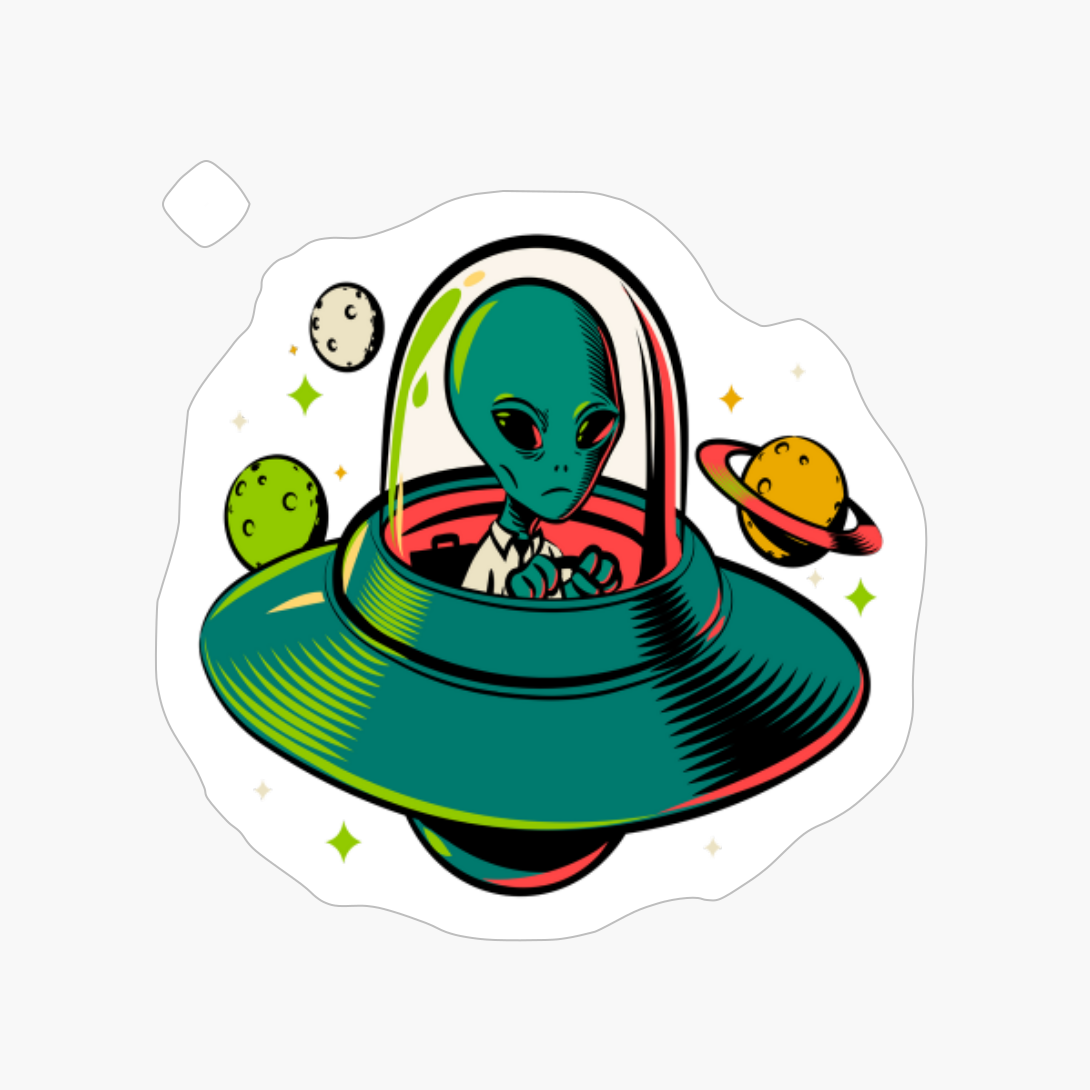 Alien Space Ship Graphic