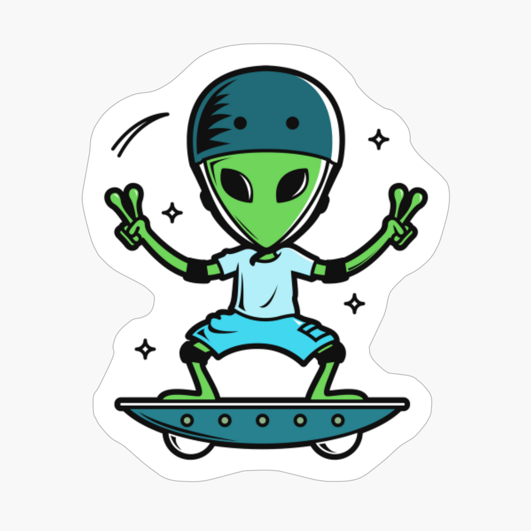 Alien Skateboarding