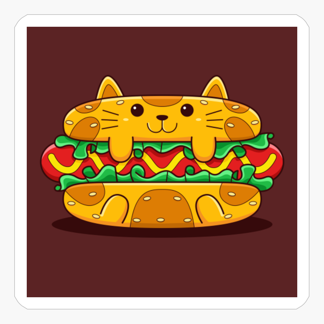 Cute Cat Kawaii Hotdog