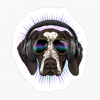 Music German Shorthaired Pointer Dj Headphones Musical Dog
