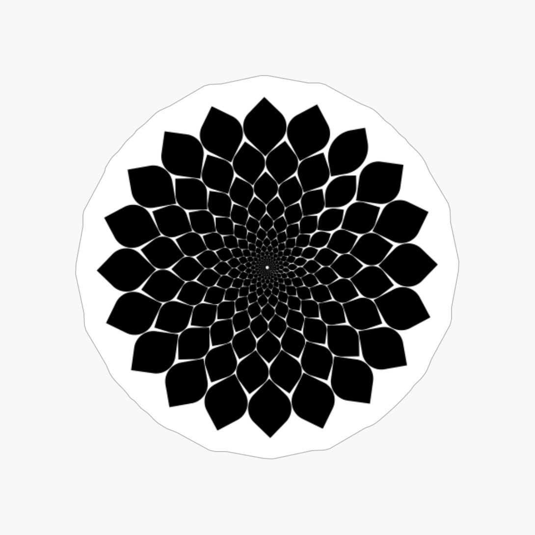 Black Flower Mandala