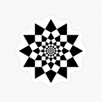 Black Spiky Flower Mandala
