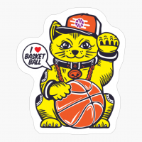 Lucky Fortune Cat Basket Ball Character Design