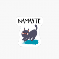 Funny Yoga Cat Namaste Cute NaMEOWste
