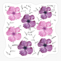 Purple Flower Geranium Wildflower Countryside Pattern