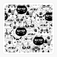 Funny Cat Pattern - A Cute Gift For A Cat Lover!