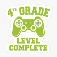 Fourth Grade Level Complete - A Funny Present For A Gamer Who Loves School