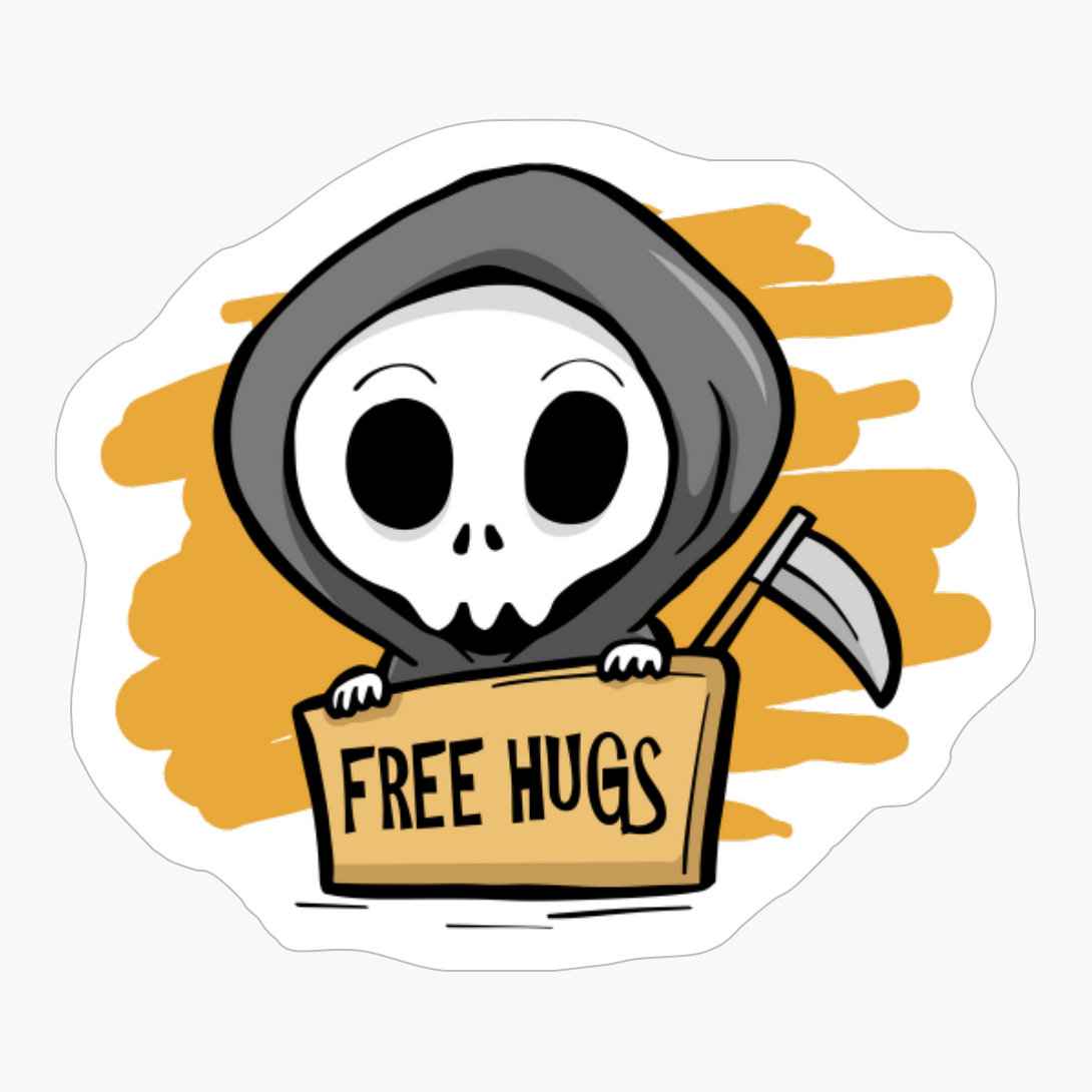Cute Reaper "Free Hugs" - A Funny Halloween Gift For Someone Who Loves The Grim Reaper And Hugs!