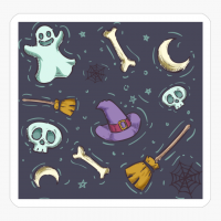 Funny Halloween Pattern - A Spooky Gift For Someone Who Loves Dark Magic And Candy!