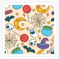 Funny Halloween Pattern - A Spooky Gift For Someone Who Loves Dark Magic And Candy!